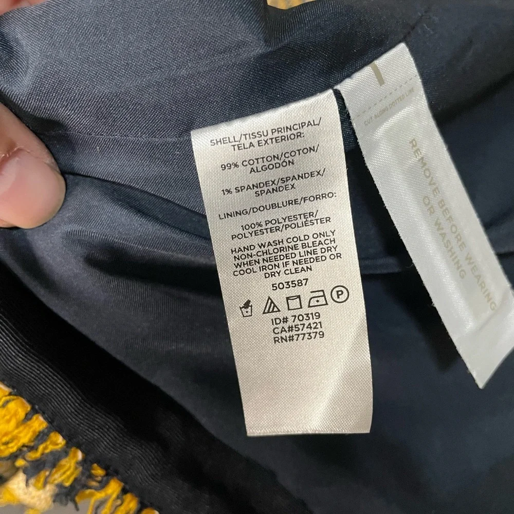 Ann Taylor Yellow and White Tweed Blazer - Picture 8 of 9